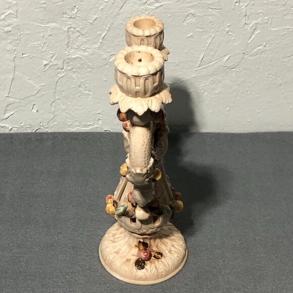 VTG Lenwile Ardalt Art Ware Japan numbered duo candlestick Passion Flower Fruit - Picture 4 of 12